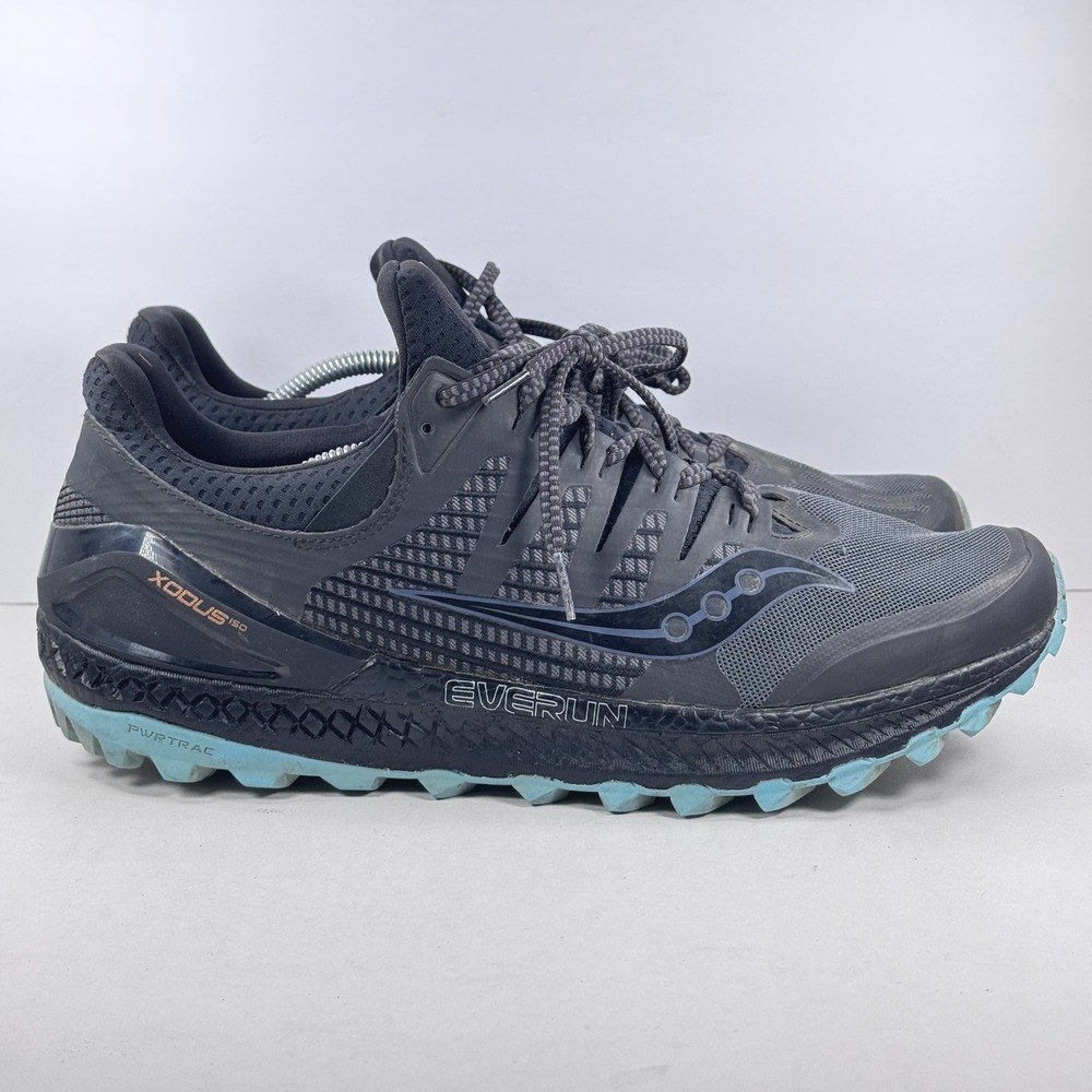 Saucony Xodus ISO Ultra Mens Trail Running Shoes Black Blue S20449-3 Size 12